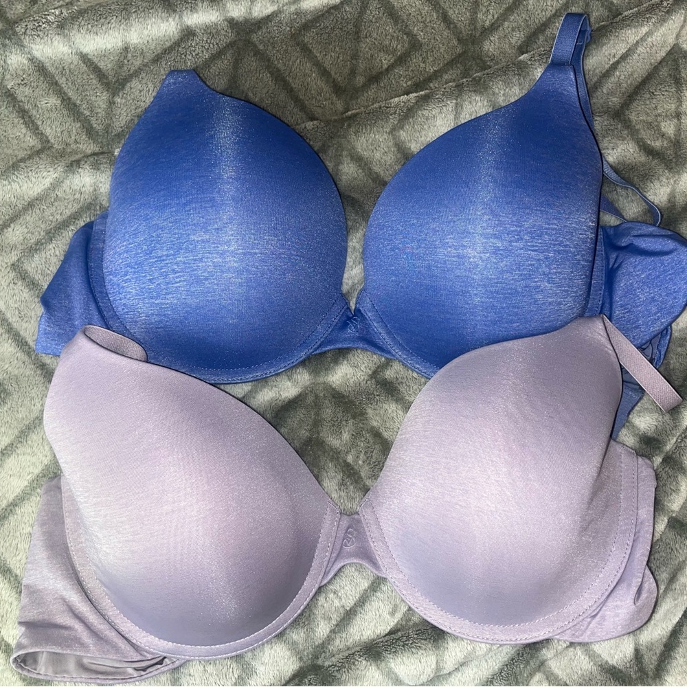 Victoria's Secret Indigo and Lavender Bra Set of 2